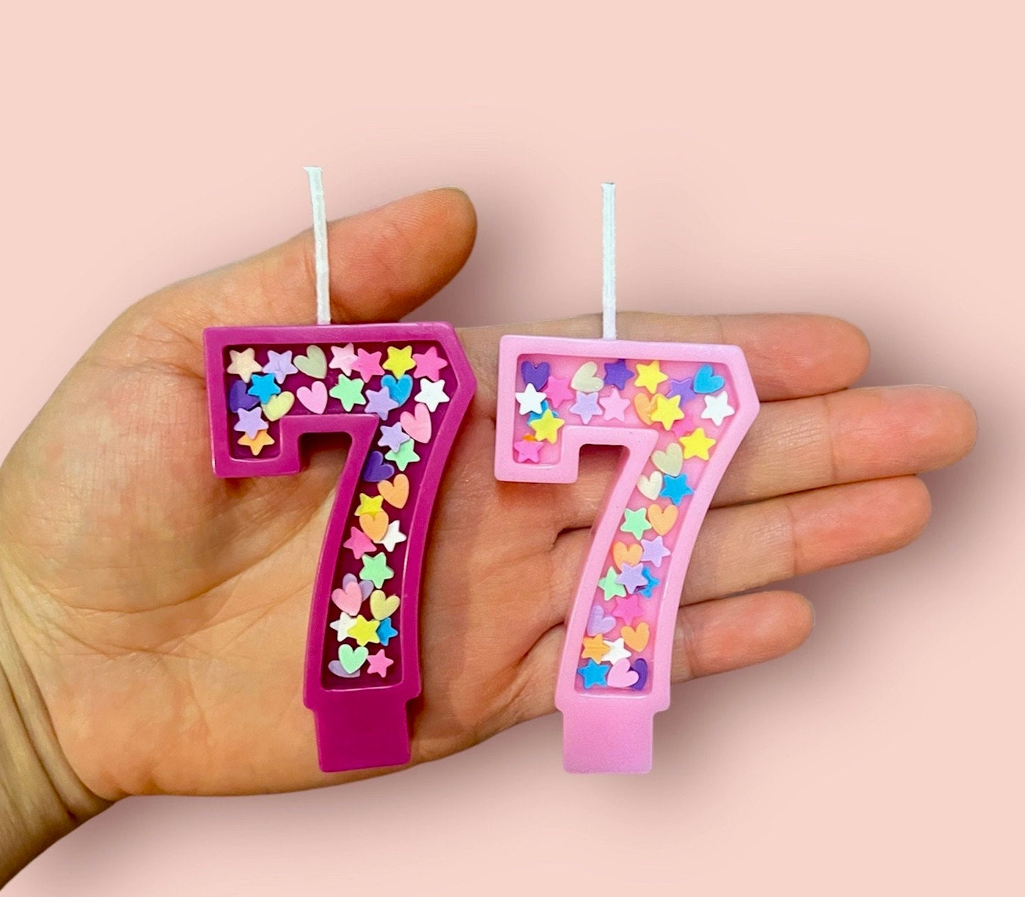 Handmade Bee & Soy Wax Number Candles: Glitter Party Decor