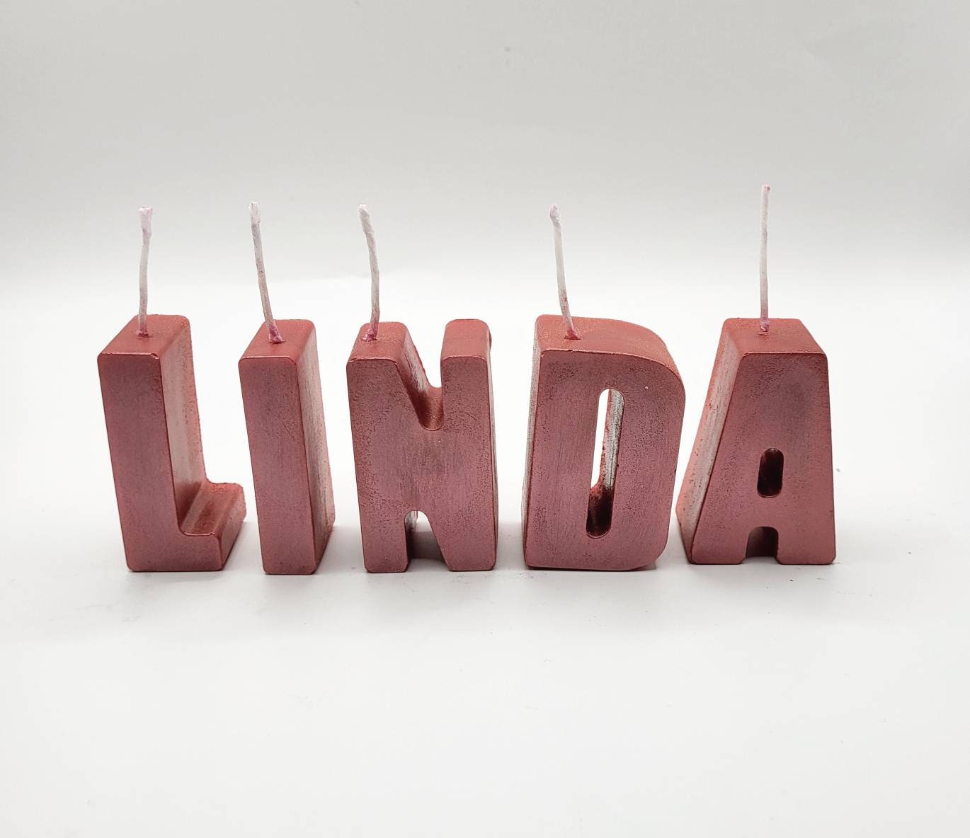 Personalized Birthday Letter Candles. Soy Wax Cake Toppers. Custom Name Letters.