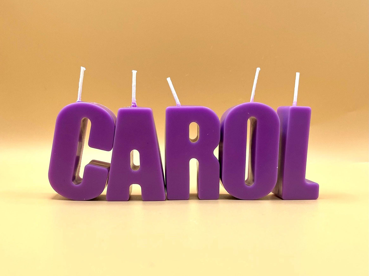 Personalized Birthday Cake Candles: Letter Candles, Soy & Beeswax. Occasion Candles. Happy Birthday Candles.