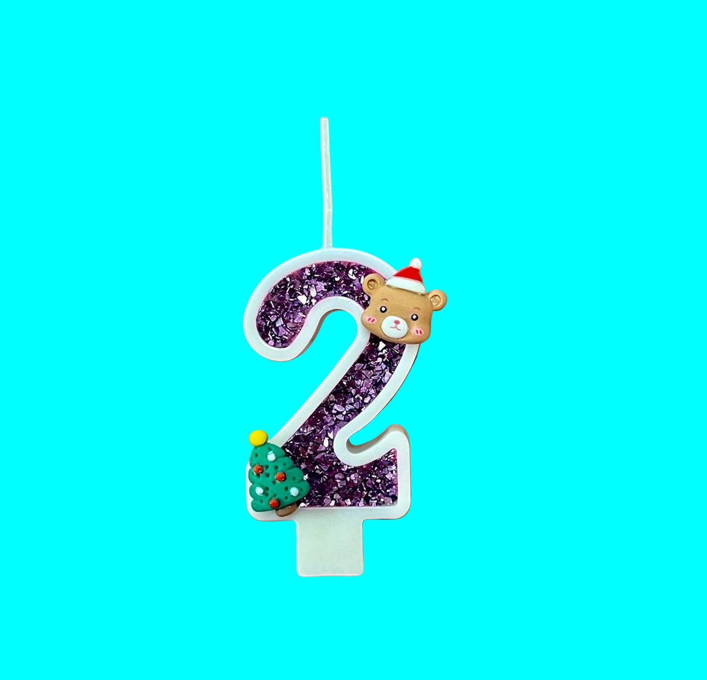 Personalized Number Birthday Candle: Handmade Soy Beeswax Glitter Cake Decor. Cake Topper. Unique Numbers.