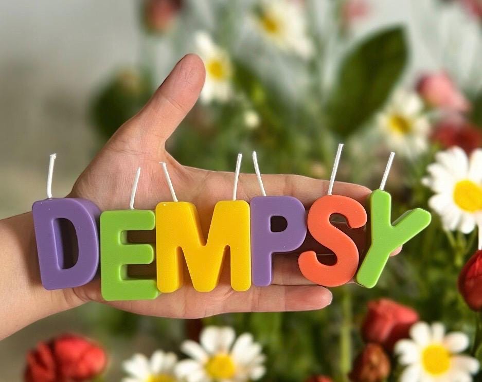 Personalized Birthday Letter Candles: Soy & Beeswax Cake Toppers. Unique Letters for Party.