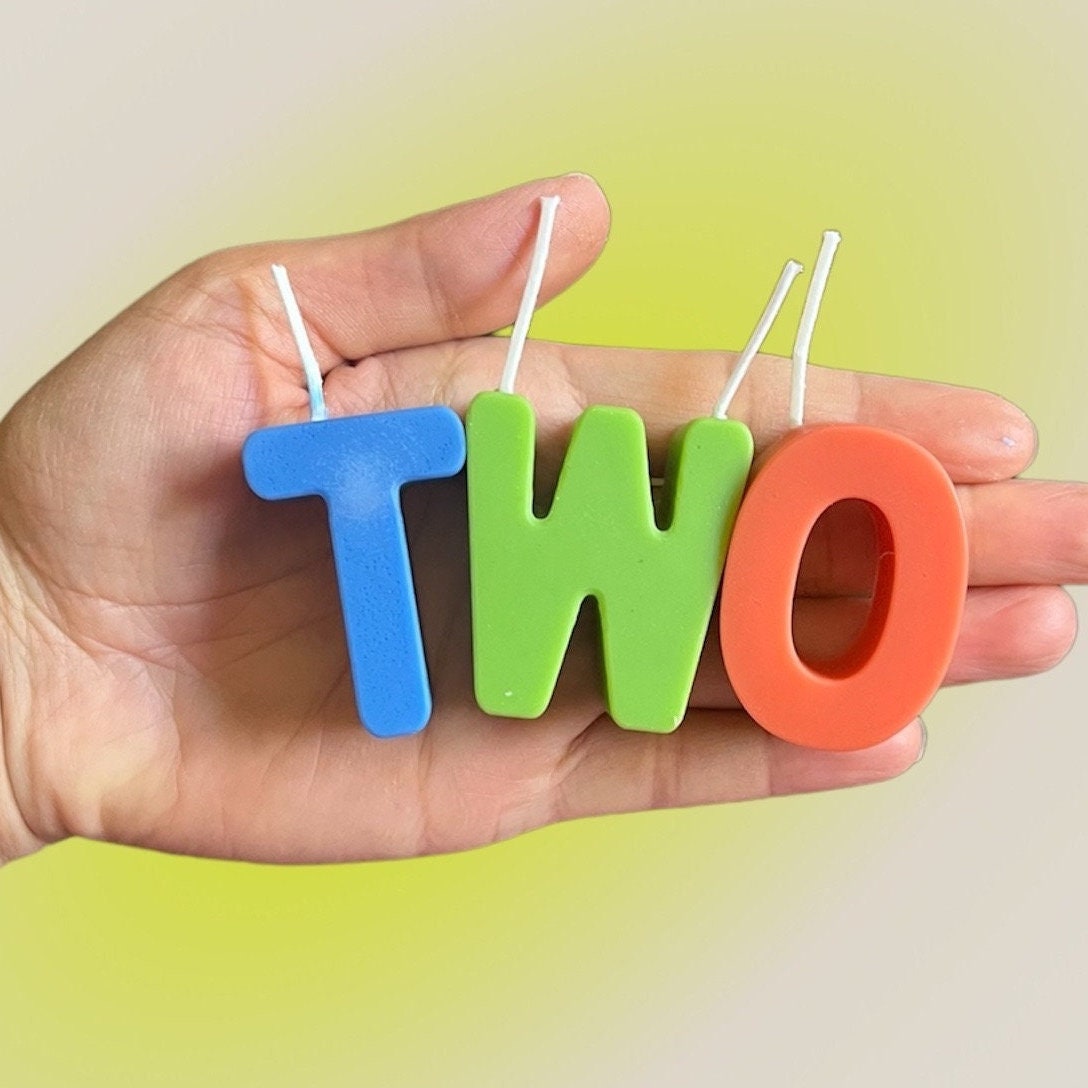 Soy Beeswax Alphabet Candles: Rainbow Cake Toppers, Party Decor.