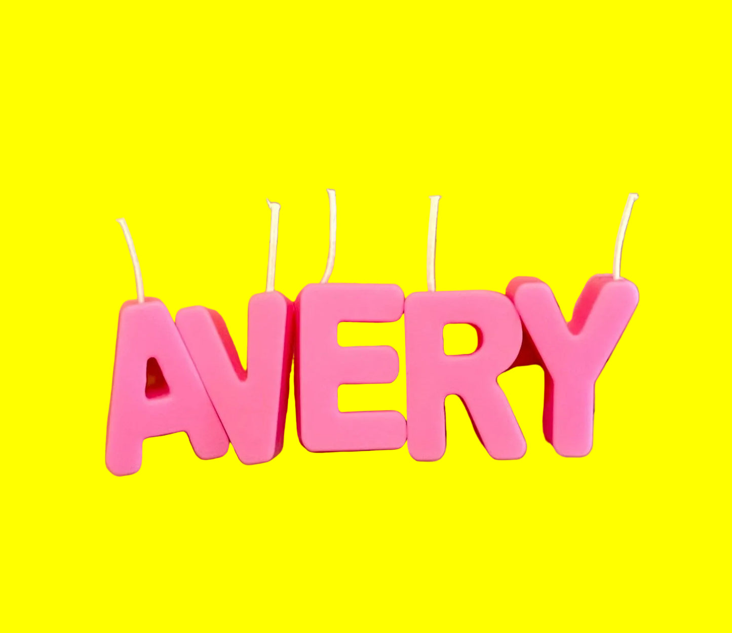Soy Beeswax Alphabet Candles: Rainbow Cake Toppers, Party Decor.