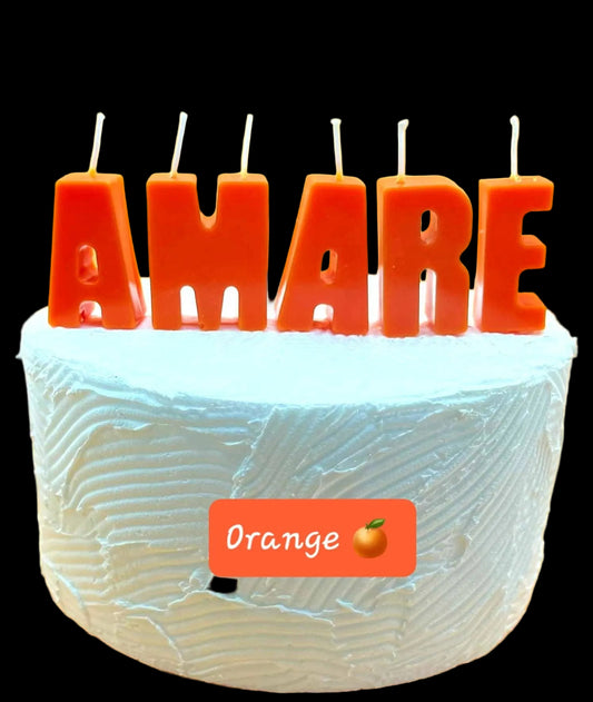Personalized Birthday Letter Candles. Soy Wax Cake Toppers. Custom Name Letters.