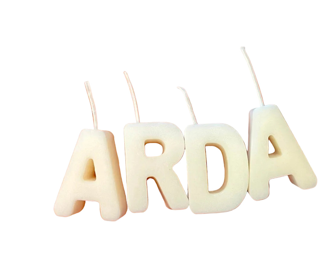 Customized Letter Candles. Cake Decoration Birthday Candles. Candles for All Occasions. Name Sign Letters.
