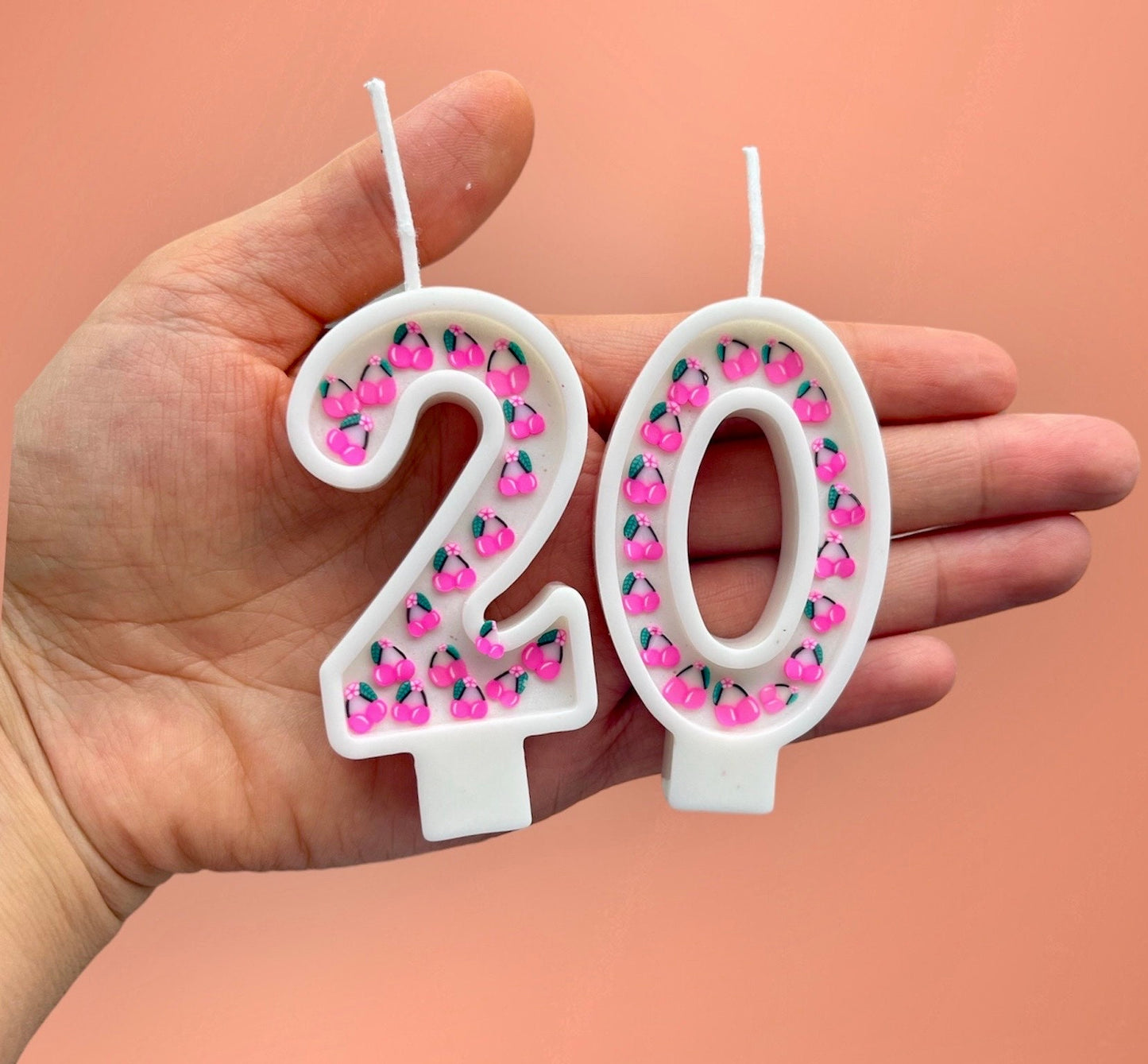 Handmade Bee & Soy Wax Number Candles: Glitter Party Decor