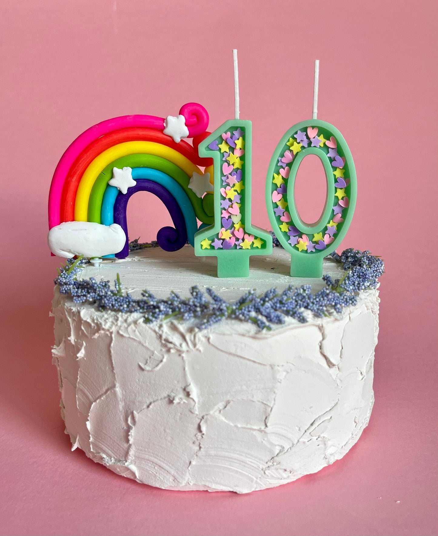 Handmade Glitter Number Candle: Birthday Cake Topper