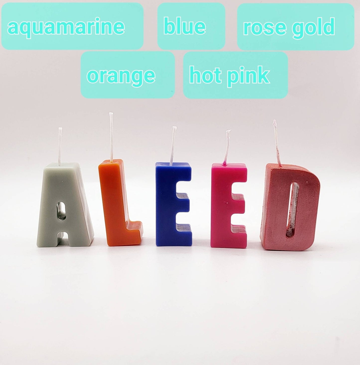 Handmade Letter Candles: Personalized Birthday Letters. Cake Decoration. Smells Like Birthday. Custom name Sign.