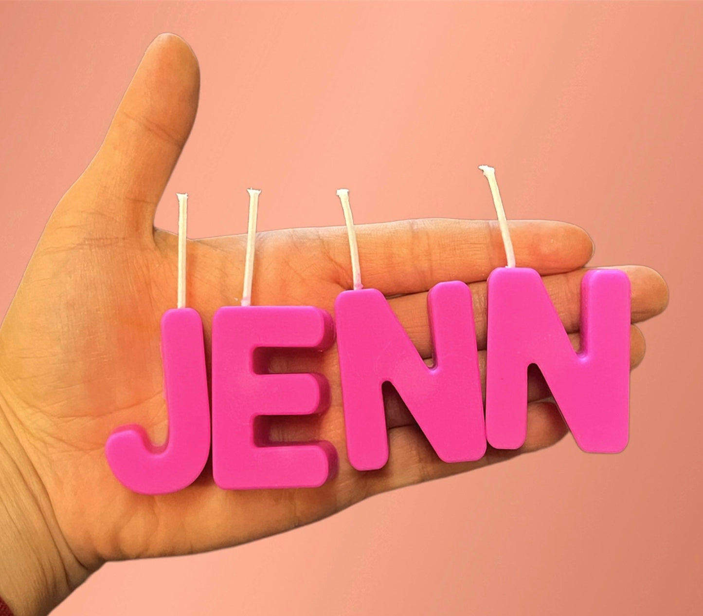 Soy Beeswax Alphabet Candles: Rainbow Cake Toppers, Party Decor.