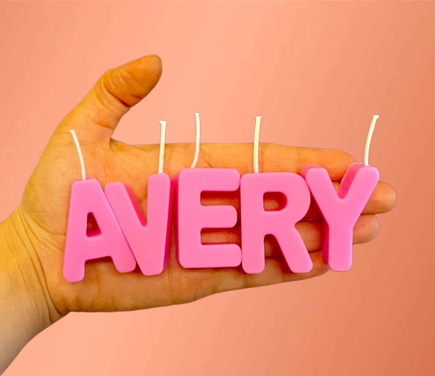 Personalized Birthday Letter Candles: Soy & Beeswax Cake Toppers. Unique Letters for Party.