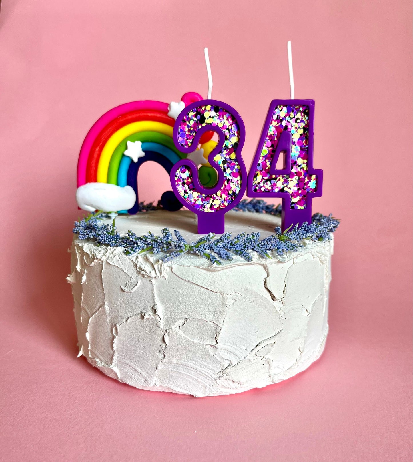 Handmade Glitter Number Candle: Birthday Cake Topper