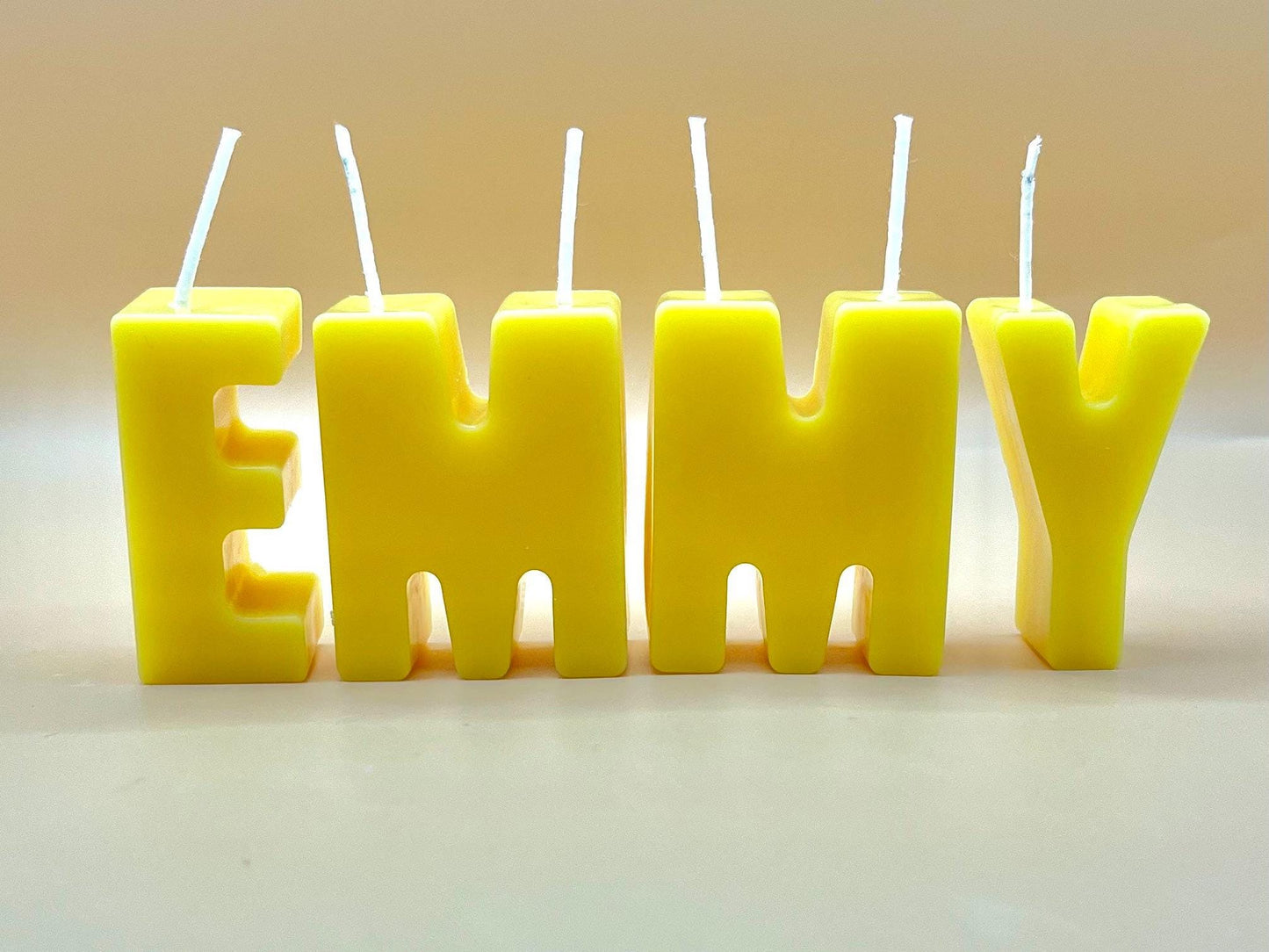 Personalized Birthday Cake Candles: Letter Candles, Soy & Beeswax. Occasion Candles. Happy Birthday Candles.
