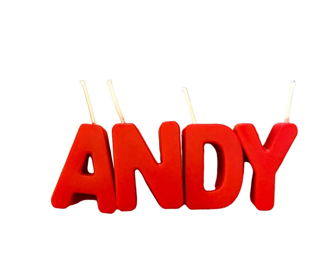 Handmade Letter Candles: Personalized Birthday Cake Topper. Name spell candles. Occasion Candles.