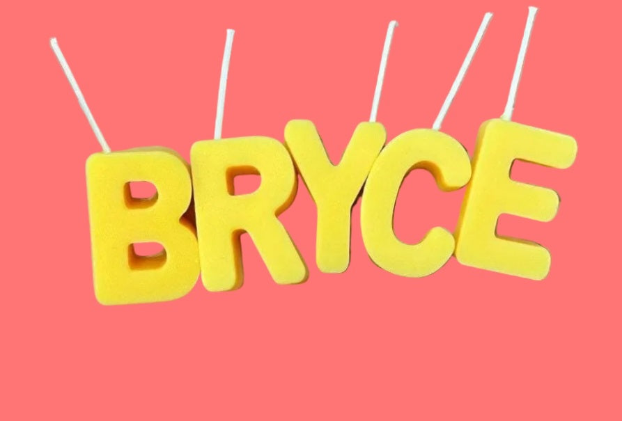 Handmade Letter Candles: Personalized Birthday Cake Topper. Name spell candles. Occasion Candles.