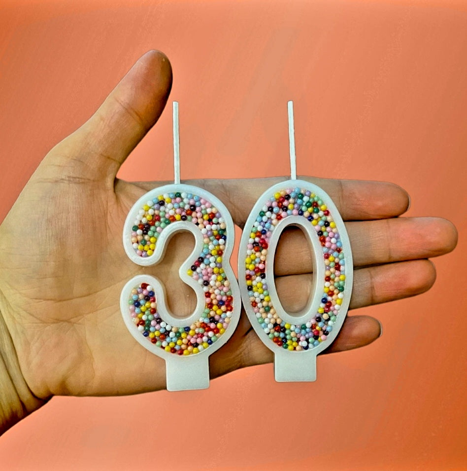 Custom Birthday Numbers.  Unique Celebration Candles.  Cake Toppers. Age Candles 🎂